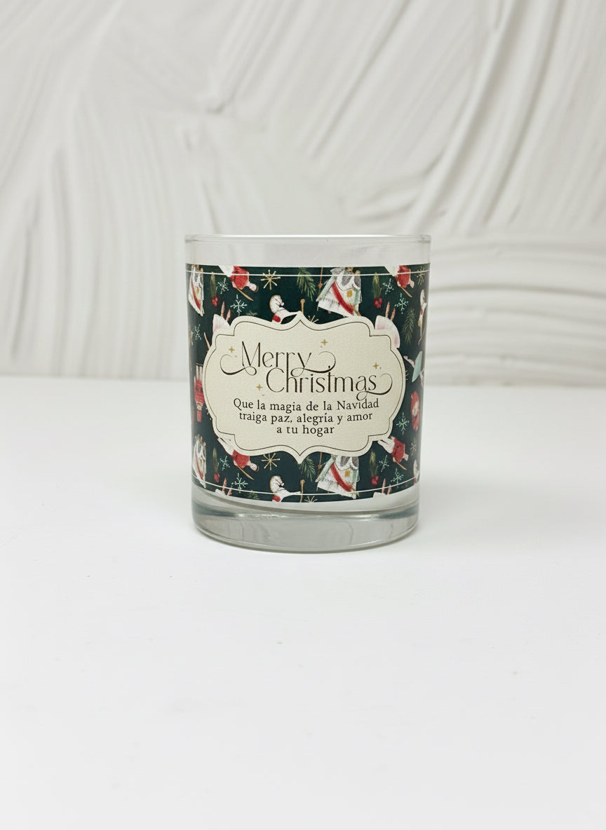 Vela navideña en cajita